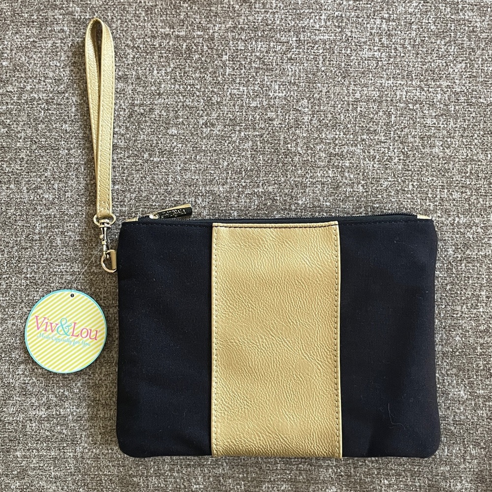 Black and Gold Clutch Bag